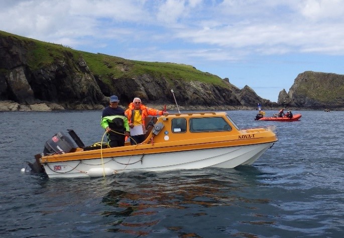 NovaT moored over the site